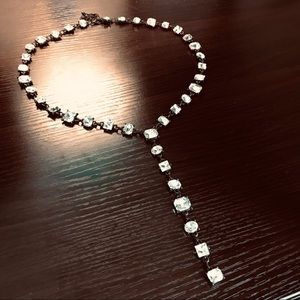 Multi Shaped Rhinestone Lariat / Drop / Y Necklace